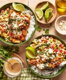 Street Corn Chicken Power Bowls