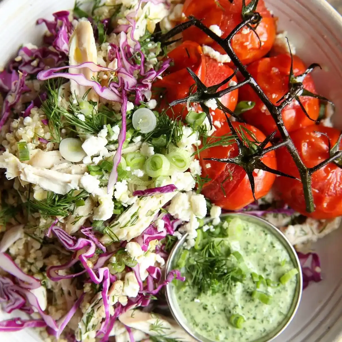 Green Goddess Bowl with Chicken and Quinoa