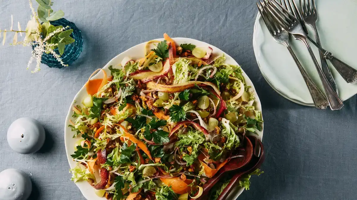 Frisée and Carrot Ribbon Salad with Za'atar-Lemon Vinaigrette