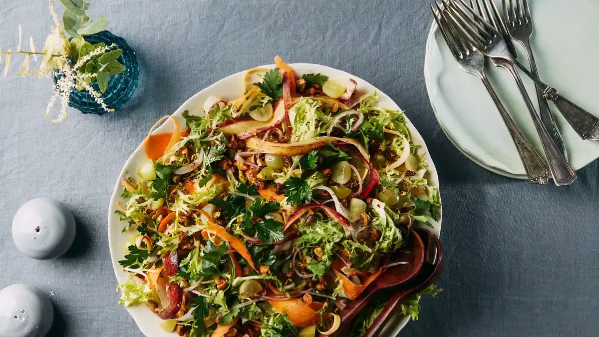 Frisée and Carrot Ribbon Salad with Za'atar-Lemon Vinaigrette
