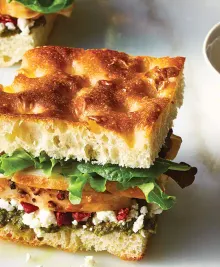Chicken Pesto Focaccia Sandwiches
