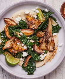 Crispy Mushrooms and Kale