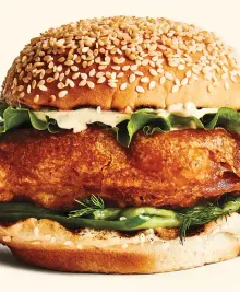 Fried Fish Sandwiches with Cucumbers and Tartar Sauce