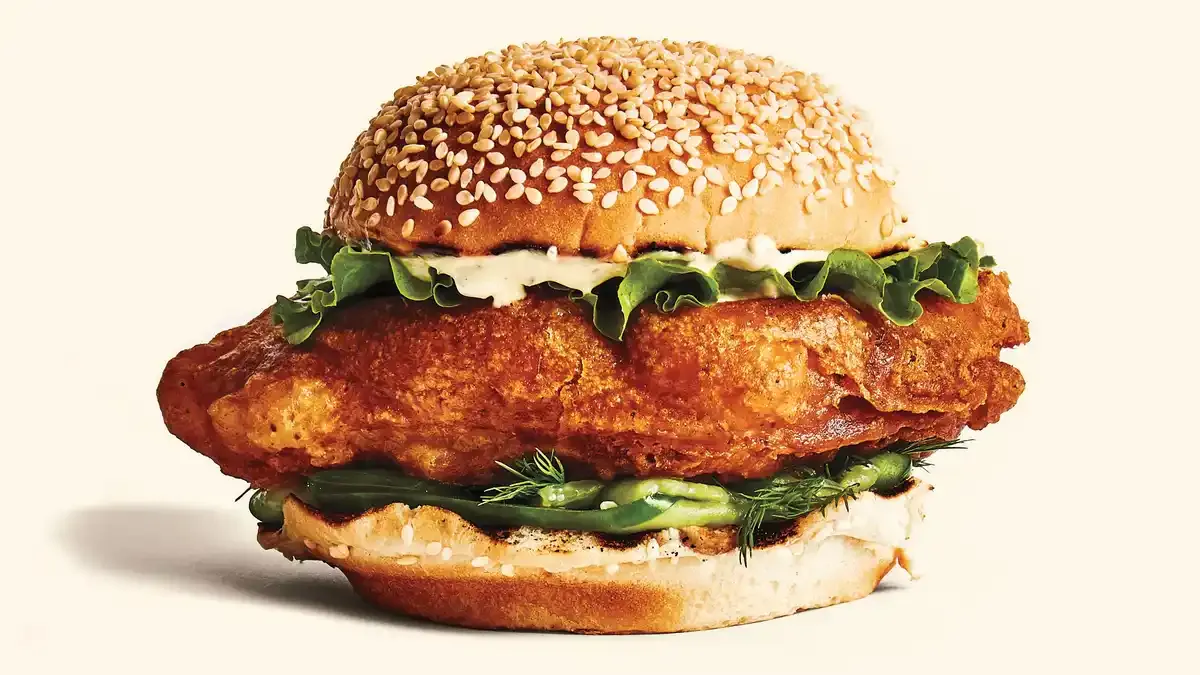 Fried Fish Sandwiches with Cucumbers and Tartar Sauce