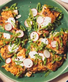 Shrimp and Pea Pancake