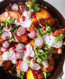 One-Skillet Roasted Butternut Squash With Spiced Chickpeas