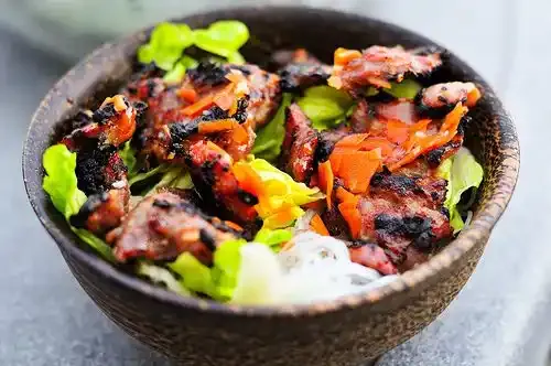 Vietnamese Pork with Vermicelli Noodles and Nuoc Cham