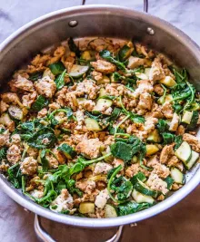 Zucchini and Ground Turkey Skillet
