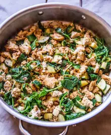 Zucchini and Ground Turkey Skillet