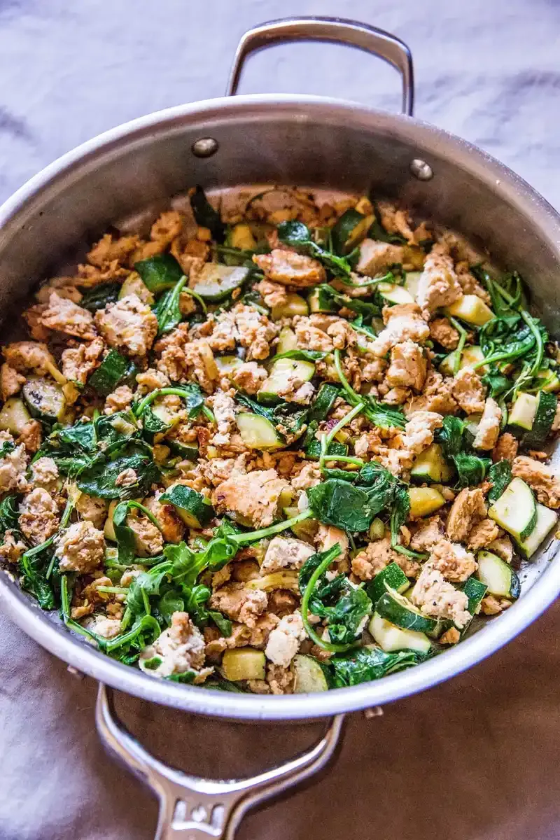 Zucchini and Ground Turkey Skillet