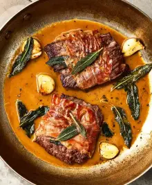 Skirt Steak Saltimbocca