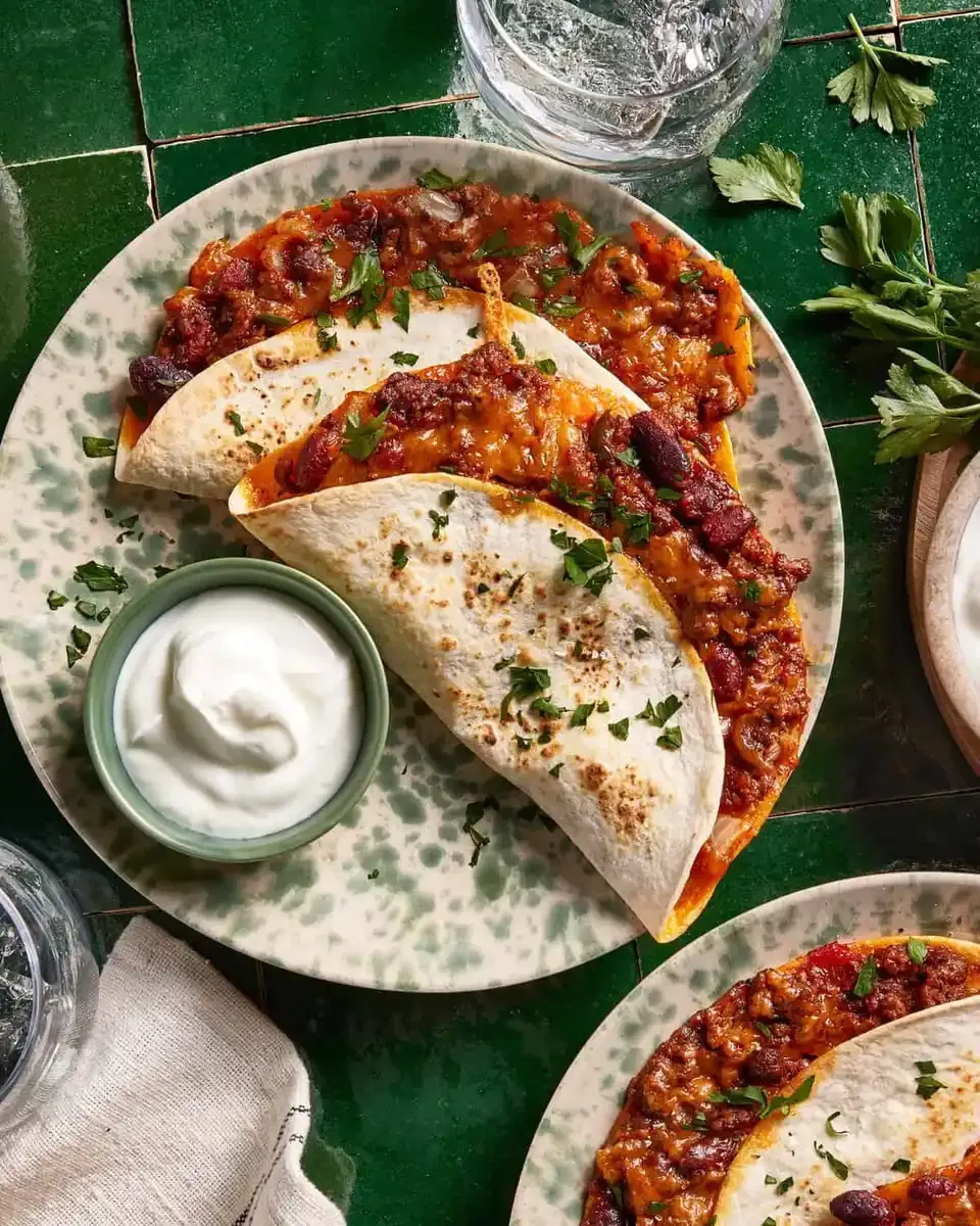 Chili Cheese Baked Beef Tacos