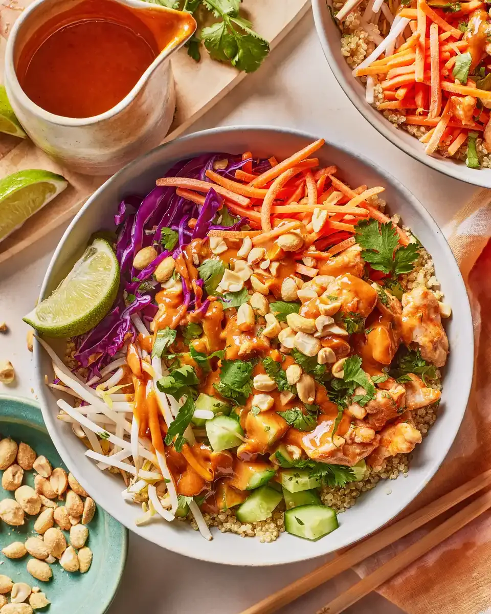 Thai Chicken Quinoa Buddha Bowls