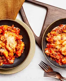 Crispy Rice Cake Lasagna