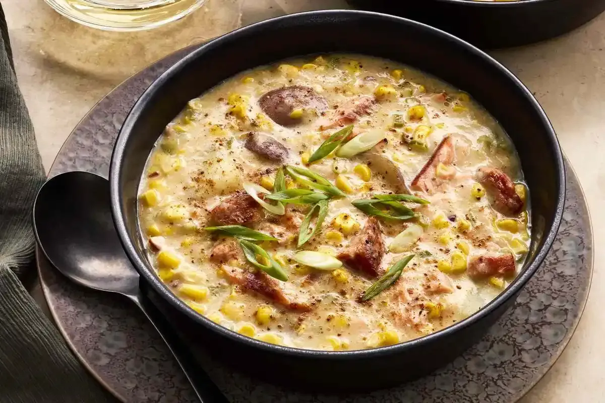 Smoked Salmon Corn Chowder