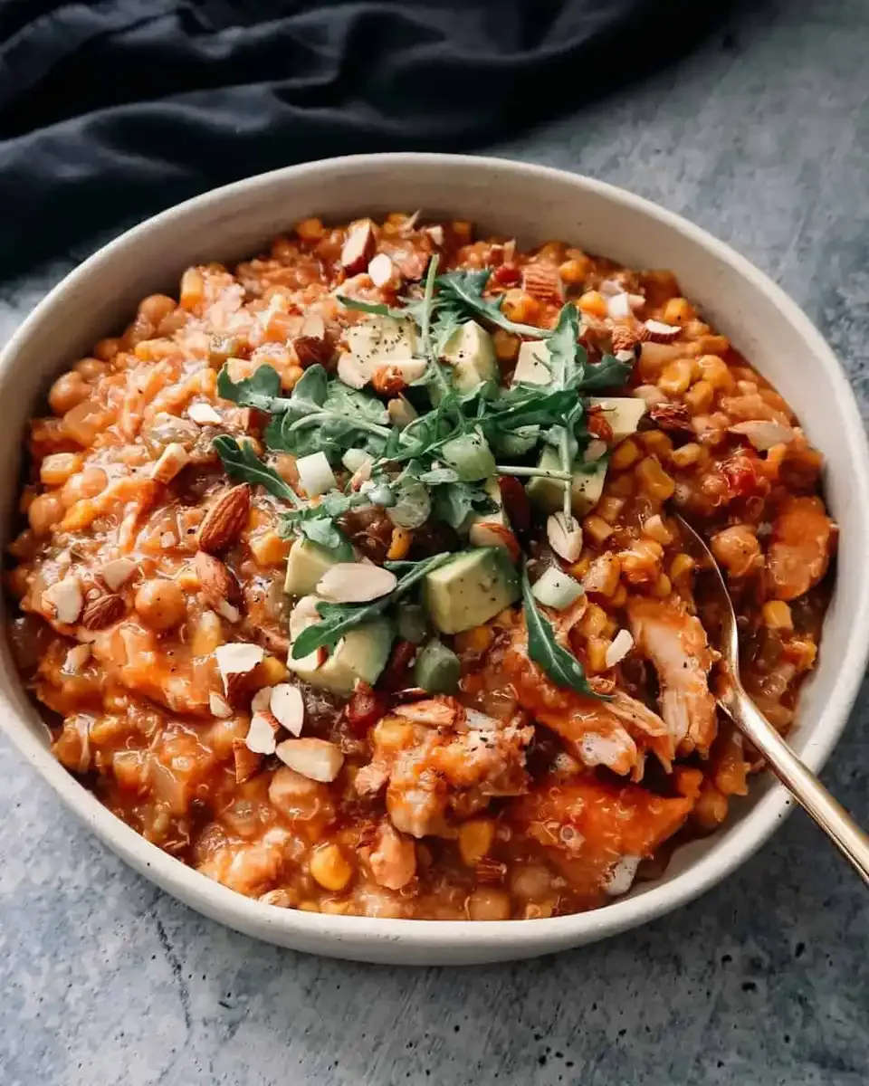 Slow Cook Salsa Chicken Quinoa Chili