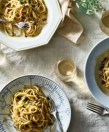Pantry Pasta With Anchovies, Olives & Capers