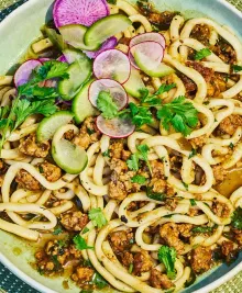 Pork and Tomatillo Udon