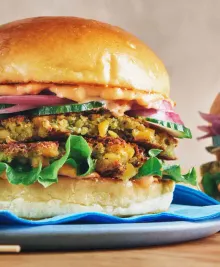 Green Falafel Smash Burgers