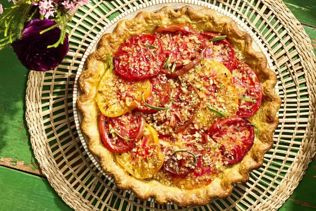 Tomato Pie with Rosemary Crust