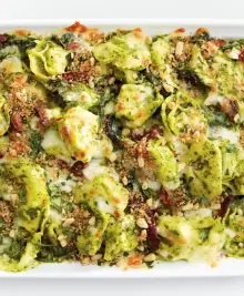 Baked Tortellini with Kale Pesto