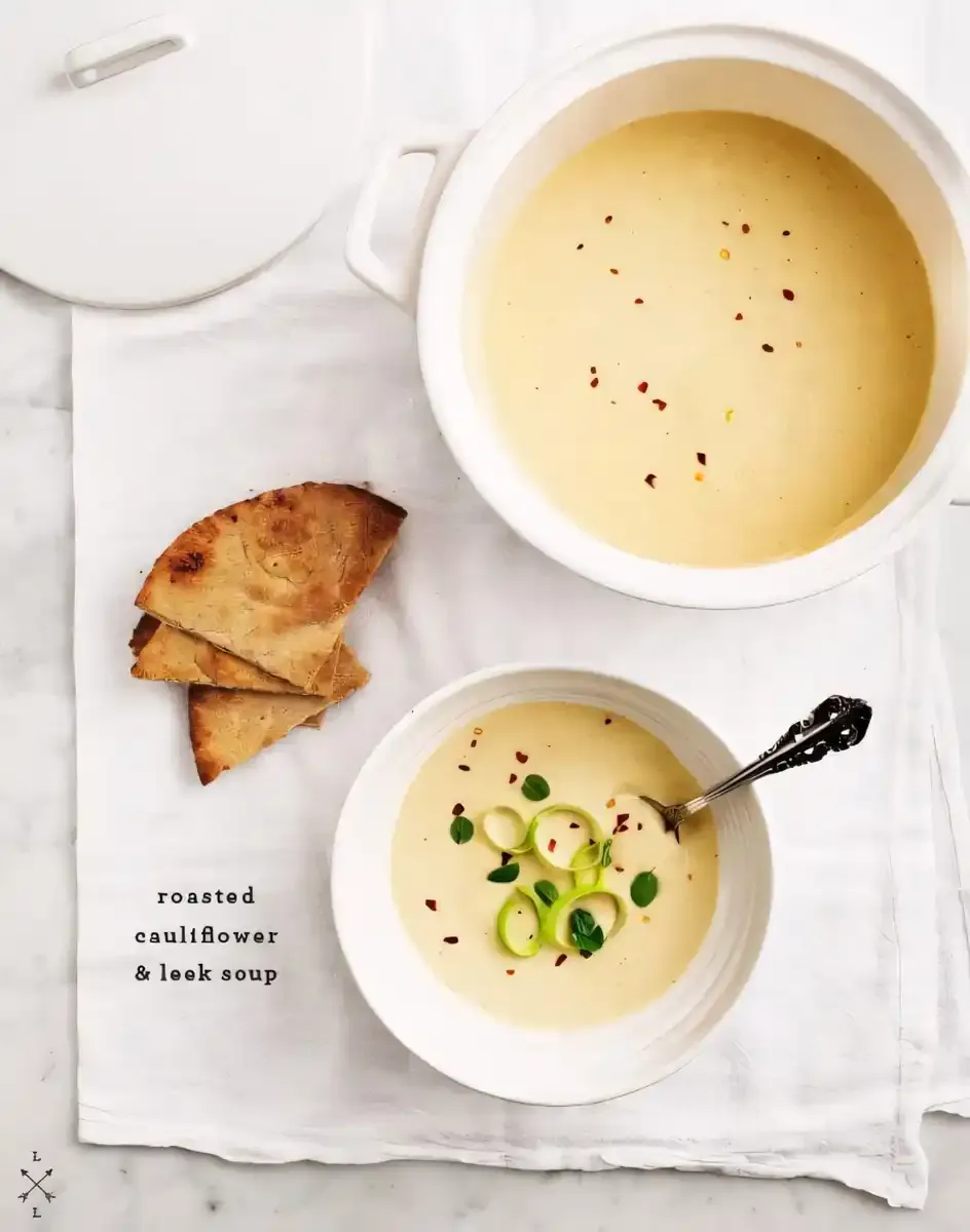 Roasted Cauliflower & Leek Soup
