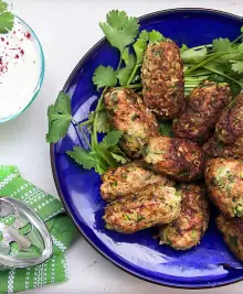 Ottolenghi's Turkey Zucchini Meatballs with Lemony Yogurt Sauce