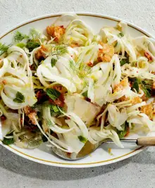 Fennel Salad with Walnuts and Croutons