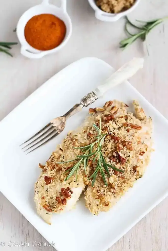 Baked Tilapia with Pecan Rosemary Topping