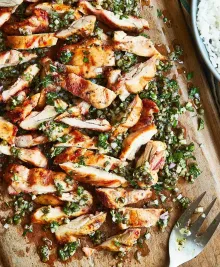 Chicken Thighs with Herb Salsa