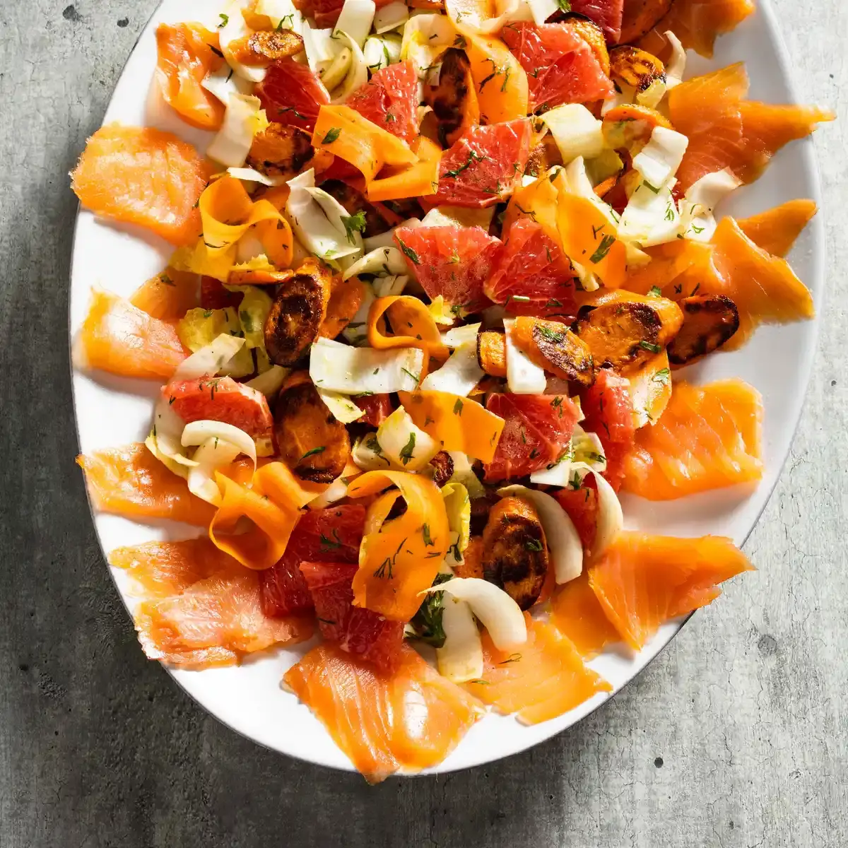Carrot and Smoked Salmon Salad