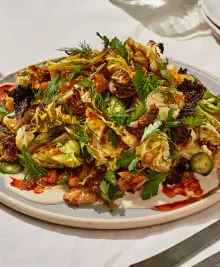 Charred Cabbage With Kimchi Dressing