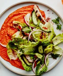 Grilled Chicken Salad with Romesco Sauce