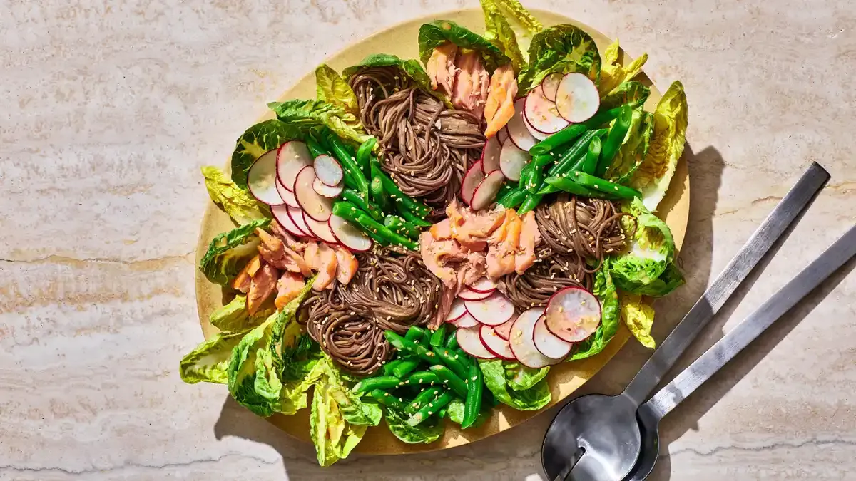 Hot-Smoked Salmon Noodle Salad
