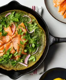 Herby Dutch Baby With Smoked Salmon