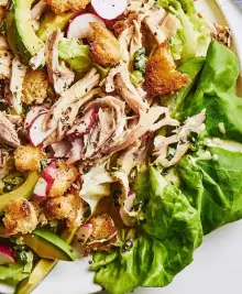 Rotisserie Chicken Salad with Charred Scallion Dressing