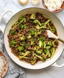 Ground Beef and Broccoli