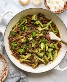 Ground Beef and Broccoli