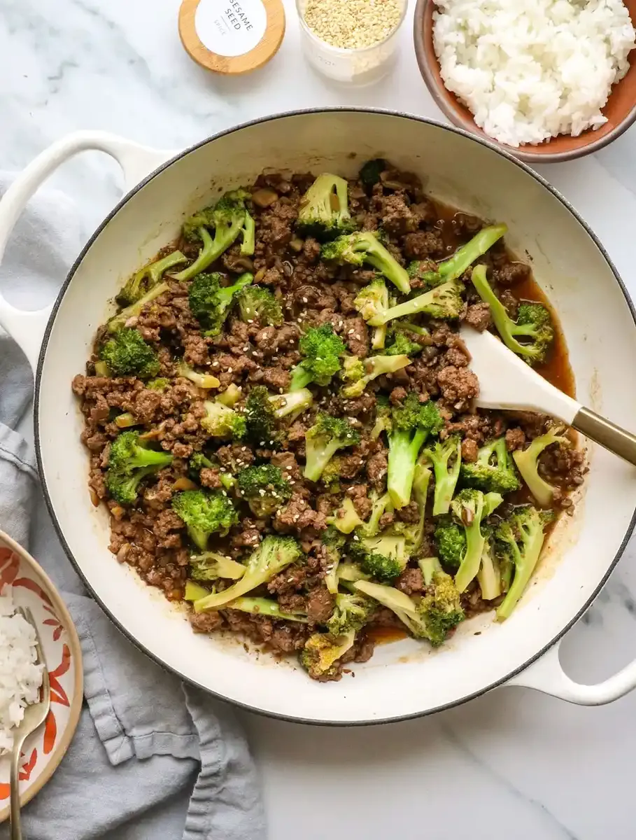 Ground Beef and Broccoli