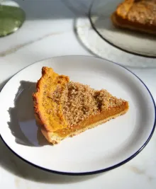 Frangipane Pumpkin Pie with Rosemary Sugar