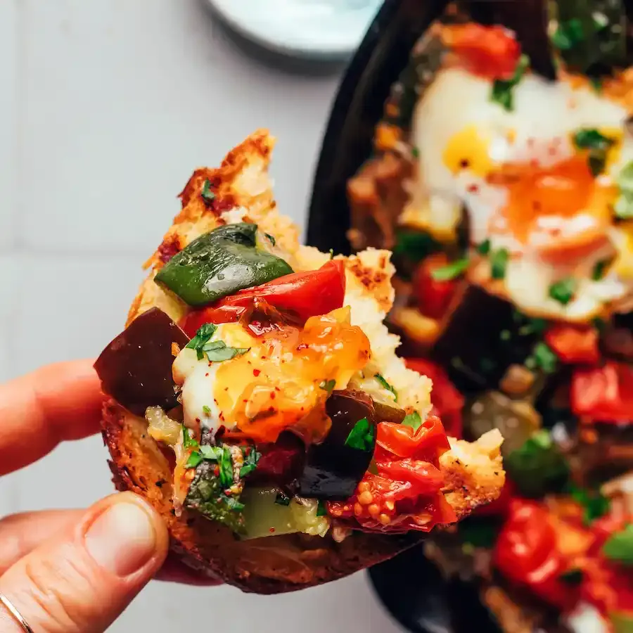 Skillet Ratatouille & Eggs (1-Pan Meal!)